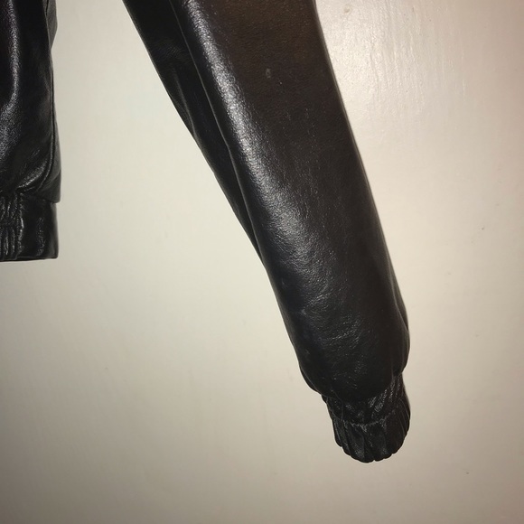 Wilsons Leather Jacket Faux Fur Lined Black sz 42 Autumn - Picture 10 of 16